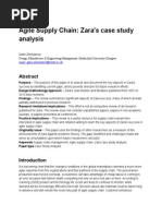 agile supply chain zaras case study analysis agile supply chain zaras case study analysis